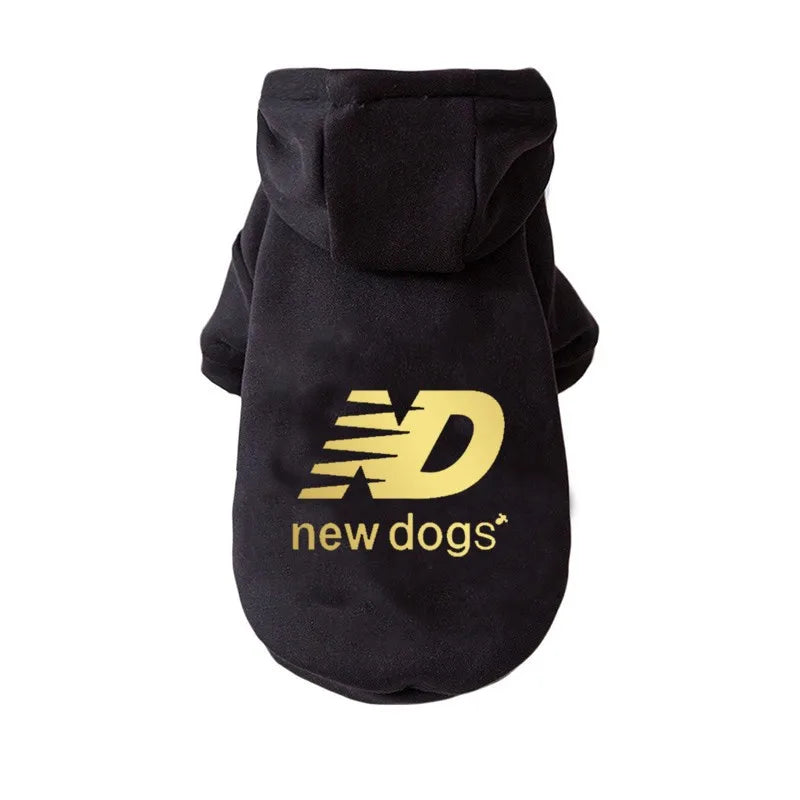 Winter Warm Dog Clothes 2021 Black Gold Clothes For Dogs Fashion Pet Clothes Small Dogs Cats Costume Puppy Bulldog Clothes S-xxl